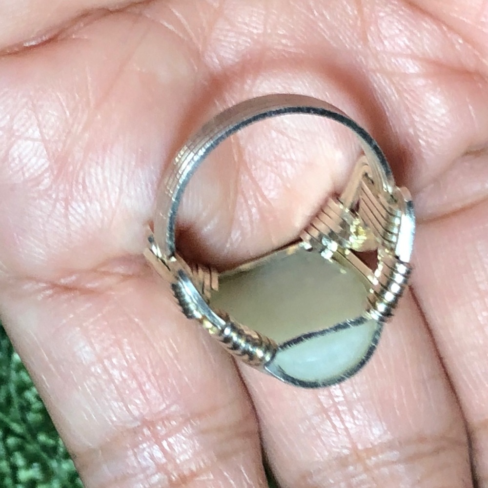 Wire Wrap Jade Ring - image 8